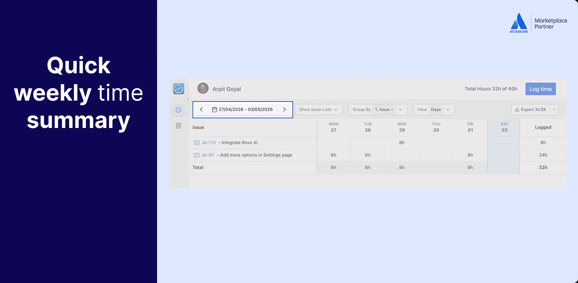 A Jira timesheet app should not make you open every issue